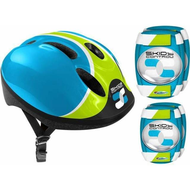 Stamp Kombination blå hjälm + knä armbåge, K680507, BLUE, SKIDS KONTROL