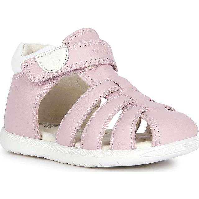 Geox Kids' Macchia Riptape Pre-Walker Trainers, Rose