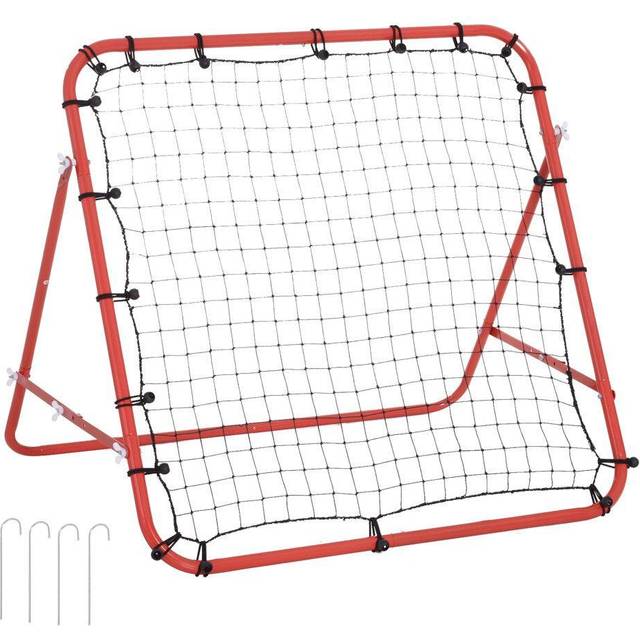 HOMCOM Football Rebounder - Red