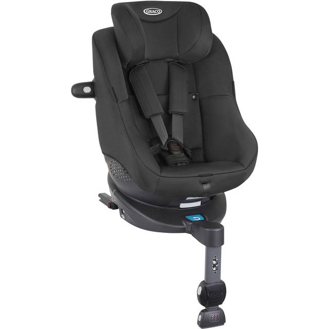 Graco Turn2Me™ i-Size R129, 360° vridbar reboard med ISOFIX, bilstol för barn från 0–4 år (40–105 cm), 5-punktsbälte och liggposition, svart, midnatt