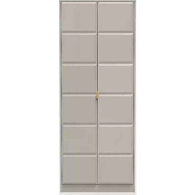 Welcome Furniture Ready Assembled Cuba Tall Plain Wardrobe - Kashmir Matt, Cream