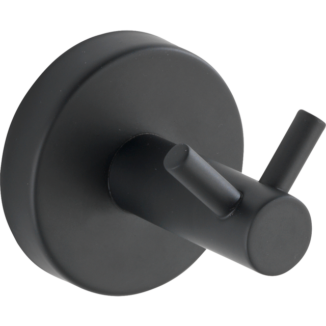 Wenko Duo Bosio Wall Hook Matt Black, Stainless steel, 5.5 x 5.5 x 5.5 cm