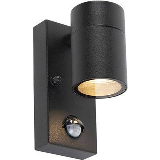 Outdoor Wall Light Black with Motion Sensor IP44 - Solo