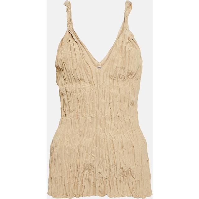 TOTEME Beige Crinkled Camisole - 809 OVERCAST BEIGE - DK 40