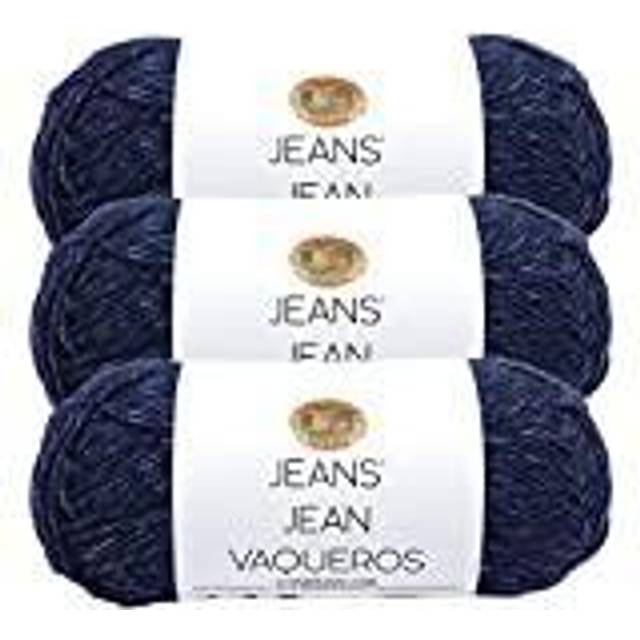 Lion Brand Yarn Jeans Yarn  Soft Yarn for Knitting and Crocheting  Yarn for Crafts  3-Pack  B New
