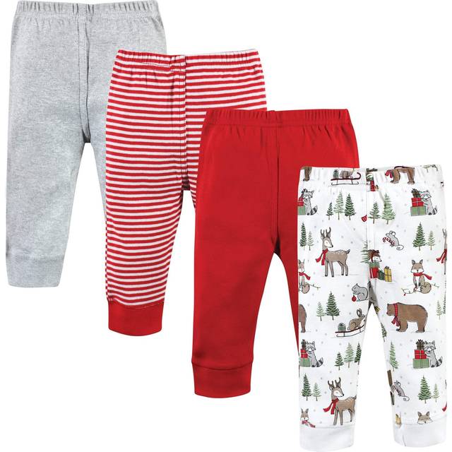 Hudson Baby Unisex Baby Cotton Pants and Leggings  Christmas Forest  9-12 Months