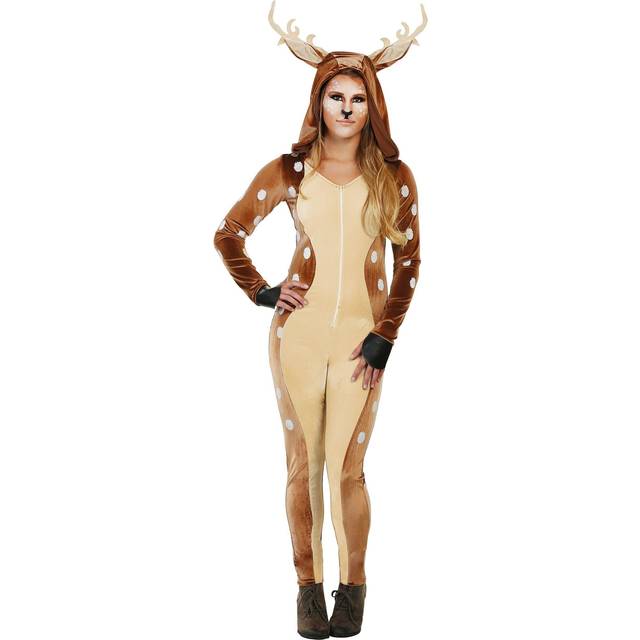 Women's Deer Fawn Plus Size Costume - Brown&#47;Yellow (1X)