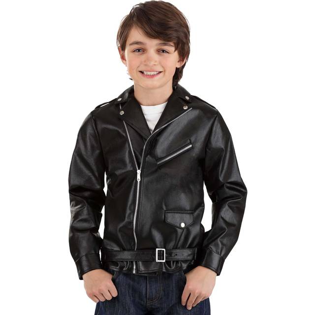 Grease T-Bird Kid's Jacket Costume | Movie Costumes - Black&#47;Gray&#47;White (XL)
