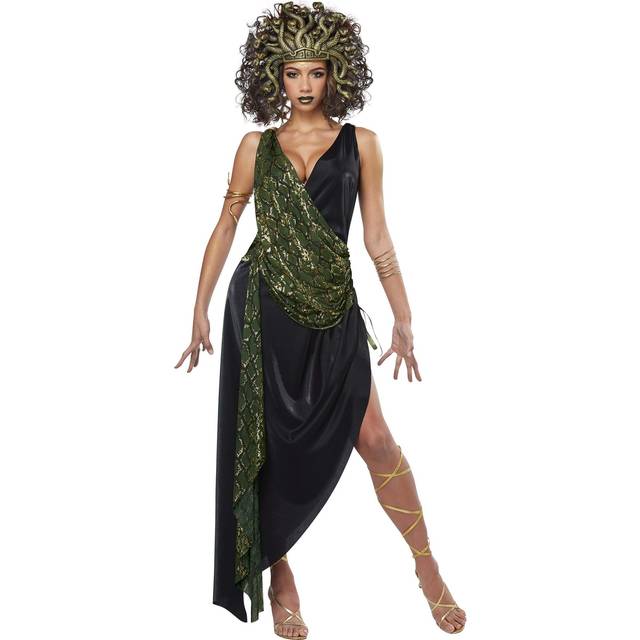 Sexy Medusa Women's Costume - Black&#47;Orange&#47;Green (L)