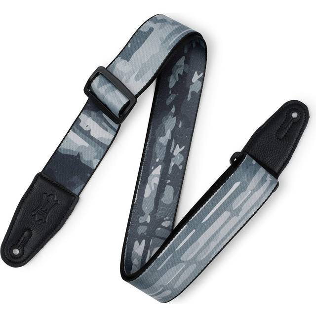 Polyester Guitar Strap - Grey Abstract Tree Motif