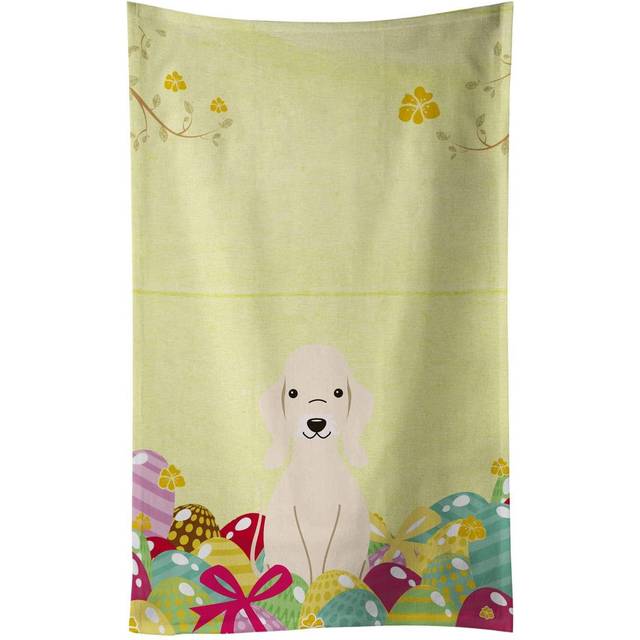 Caroline's Treasures Easter Eggs Bedlington Terrier Sandy Kitchen Towel  Multicolor  25 x 15