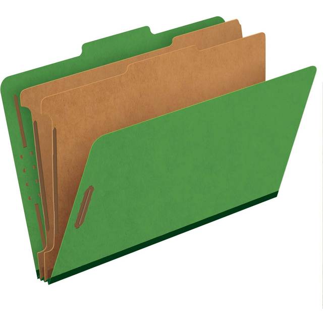 Pendaflex Classification Folders  Standard  2 Dividers  Embedded Fasteners  2/5 Cut Tab  Dark Green  Legal  10/BX (29033)