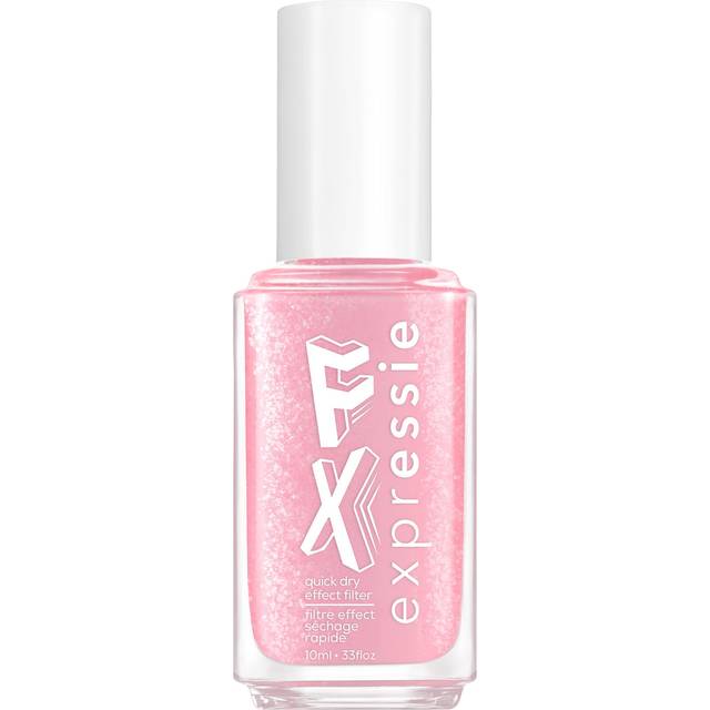 essie Expressie FX QuickDry Vegan Nail Polish  Pink Chromatic Top Coat  Faux Real  033 fl oz