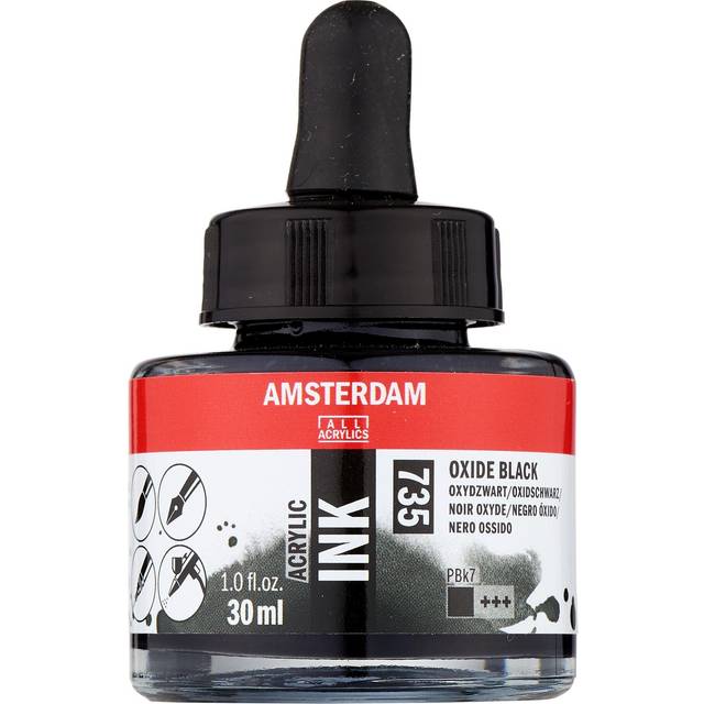 Amsterdam Ink Oxide Black 30ml - Svart