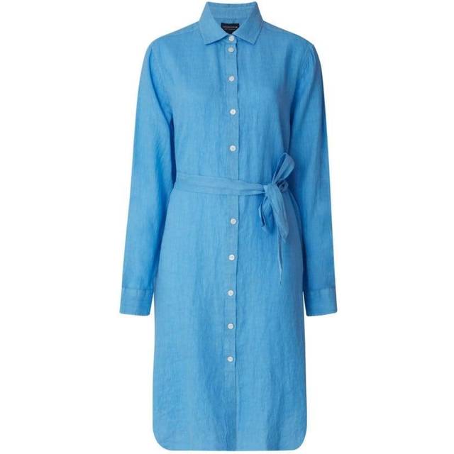 Lexington Isa Linen Shirt Dress, Light Blue