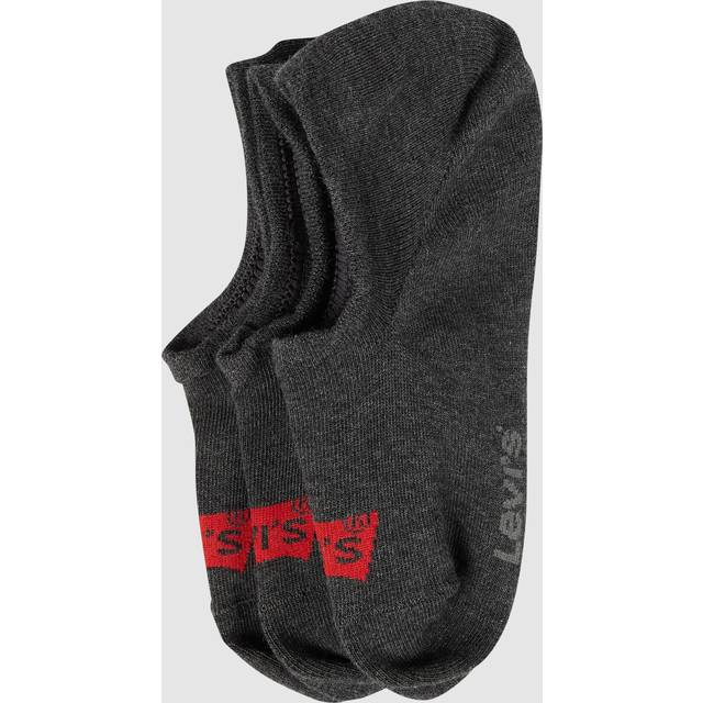 Levis 3-pack Footie High Rise Batwing Logo Socks - Anthracite - Strl 39/42