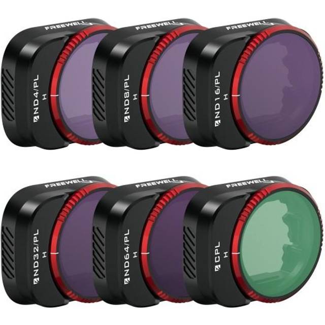 Freewell Professional Drone 6 pieces/set ND Filters for DJI Mini 3/Mini 3 Pro ND4/8/16/32/64/ND1000