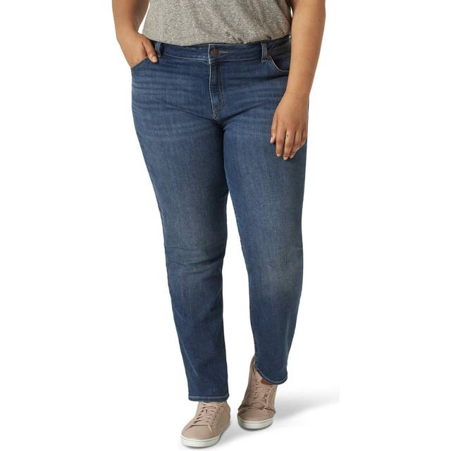 Lee Womens Size Regular Fit Straight Leg Jean  Seattle  24 Plus Petite