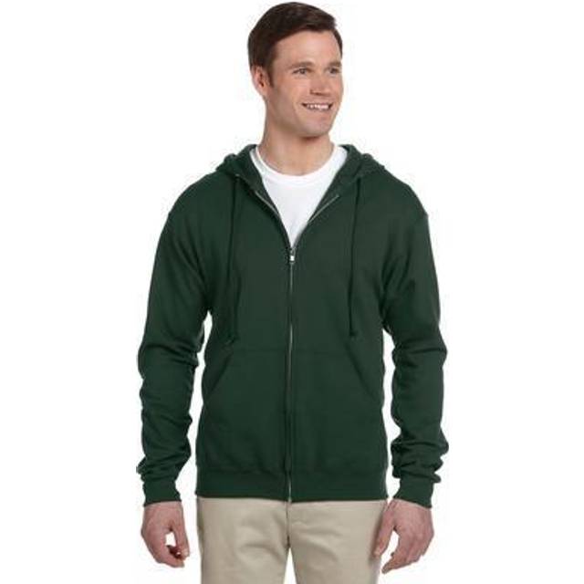 Jerzees Adult 8 oz. NuBlend Fleece Full-Zip Hood L FOREST GREEN