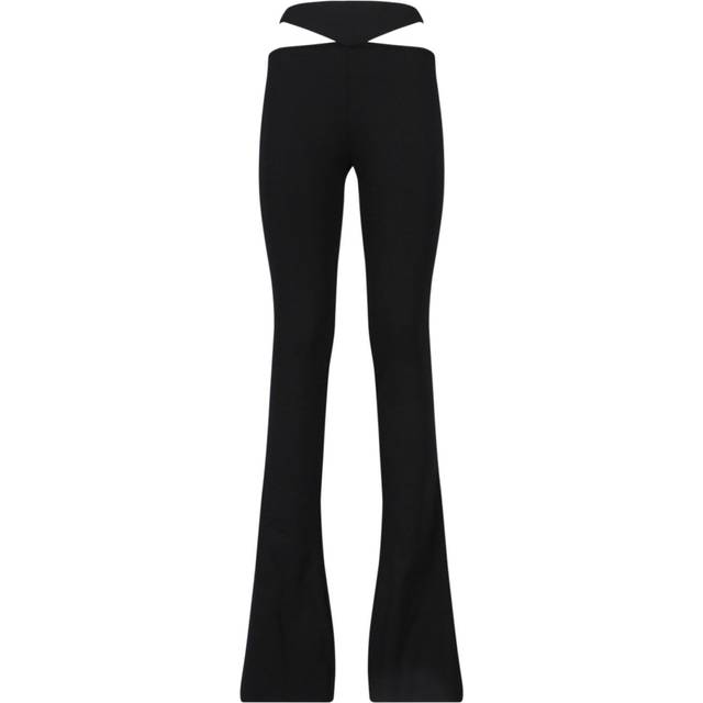 The Attico, Wide Trousers, female, Black, XS, Black Cut Out Flared Trousers