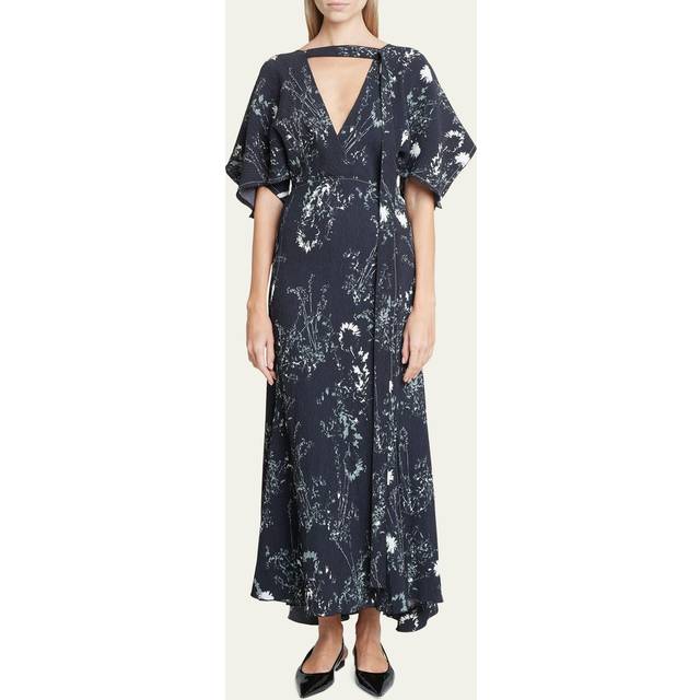 Victoria Beckham Floral cady midi dress