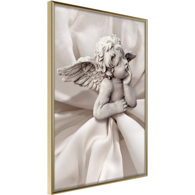 Inramad Poster / Tavla - Little Angel - 30x45 Guld ram