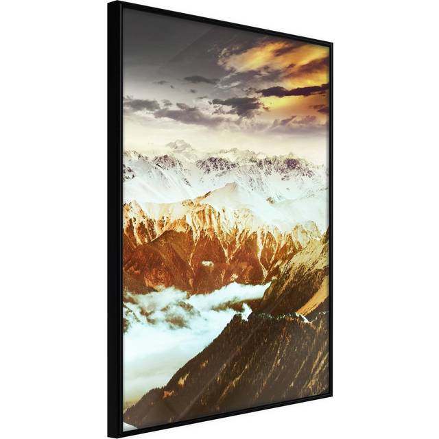Inramad Poster / Tavla - Mountain Land - 20x30 Svart ram