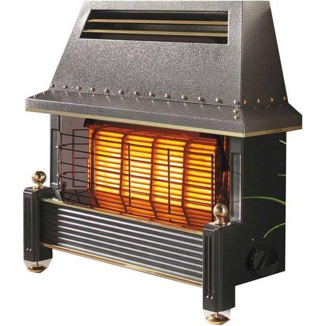 Flavel - Regent Gas Fire Black Outset FRGCN0EN Electronic Ignition 4.5kW Heating