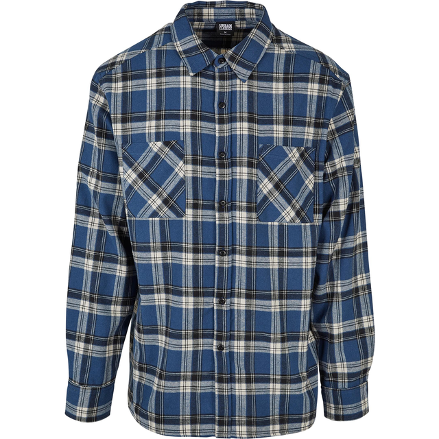 Checkered shirt Urban Classics Lake - Bleu - S