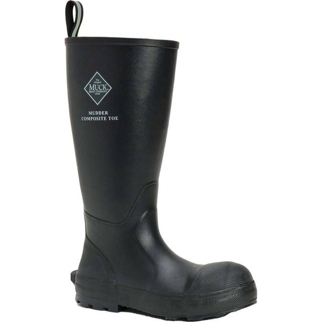 Muck Boots Mudder S5 Mens Black Steel Toe Stable Farm Tall Wellington