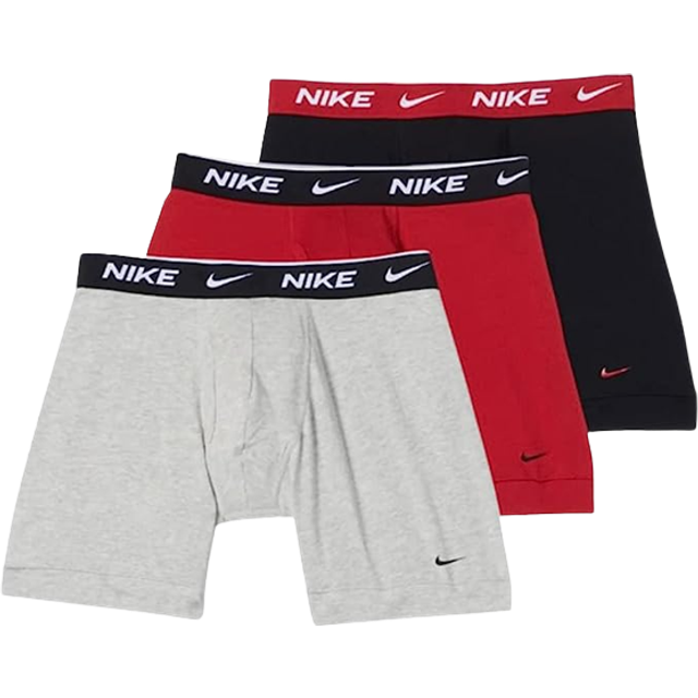 Men's Nike Everyday Stretch Boxer Briefs w/ Fly (Medium  Black/Gym Red