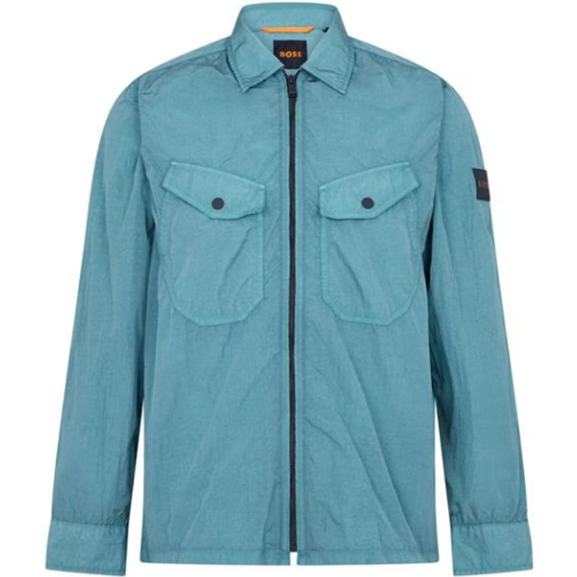BOSS Herr Lovel-Zip_9 Skjorta, Open Green, M