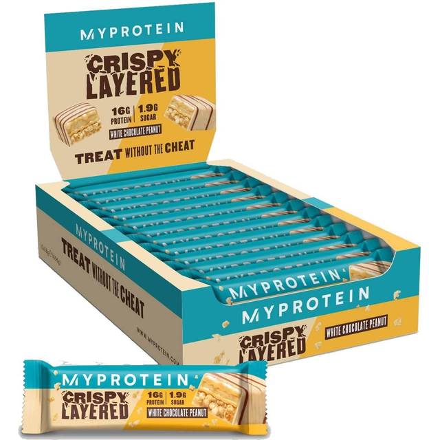 Crispy Layered Protein Bar - 12 x 58g - White Chocolate Peanut