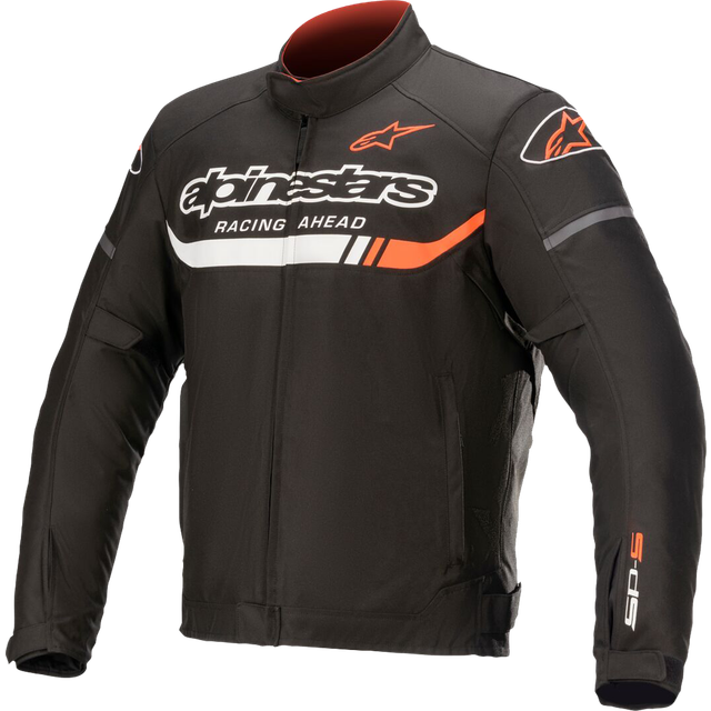 Alpinestars T-SP S Ignition Waterproof Motorcycle Textile Jacket, black-white-red, Size S for Men