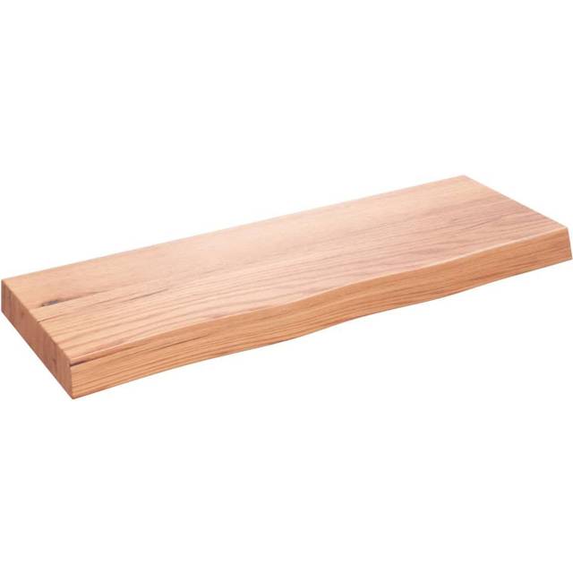vidaXL Wall Shelf Light Brown 80x30x(2-6) cm Treated Solid Wood Oak