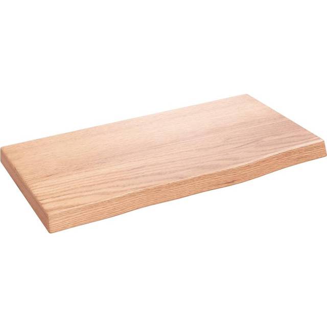 vidaXL Bordsskiva ljusbrun 40x20x2 cm behandlad massiv ek