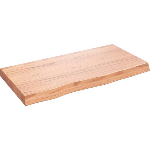 vidaXL Wall Shelf Light Brown 80x40x(2-6) cm Treated Solid Wood Oak