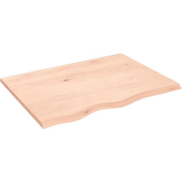 vidaXL Wall Shelf 80x60x2 cm Untreated Solid Wood Oak - Brown