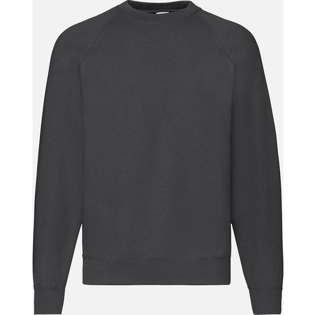 (2XL, Light Graphite) Fruit Of The Loom Mens Classic 80/20 Raglan Sweatshirt