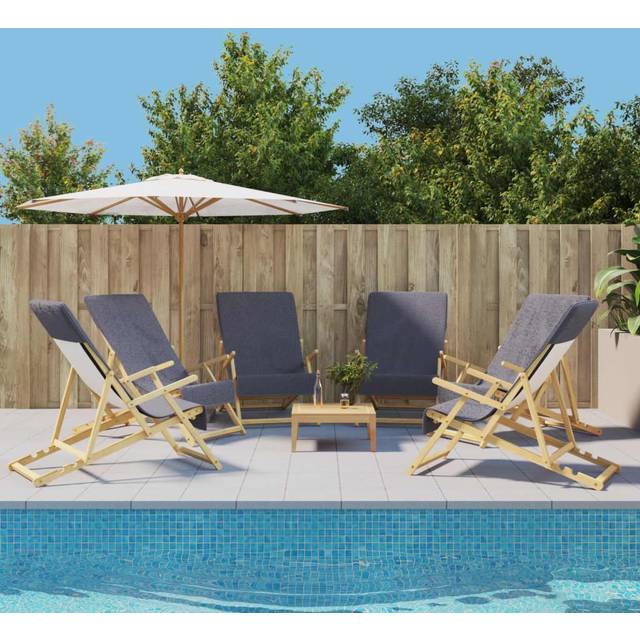 vidaXL Badhanddukar 6 st antracit 60x135 cm tyg 400 gsm