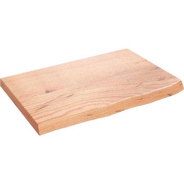 vidaXL Wall Shelf Light Brown 60x40x(2-4) cm Treated Solid Wood Oak