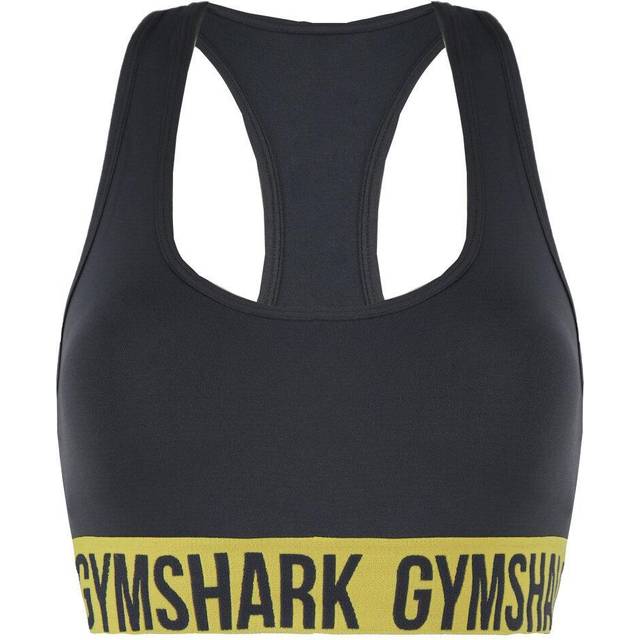 Gymshark Fit Womens Charcoal Sports Bra - Black - Size Small