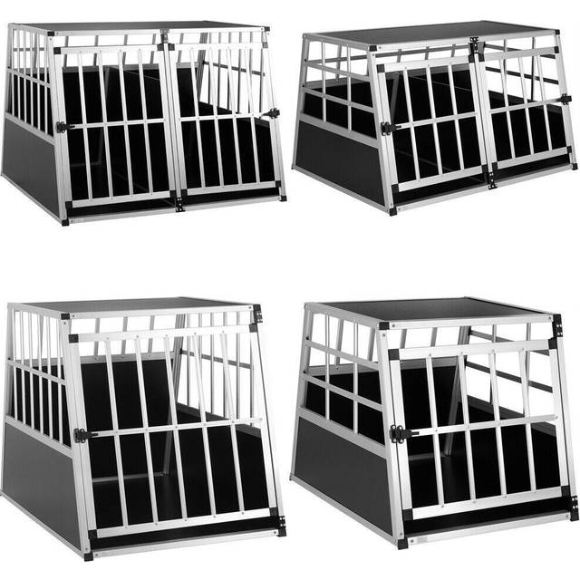 Dog Car Crate M Aluminium 70x54x51cm