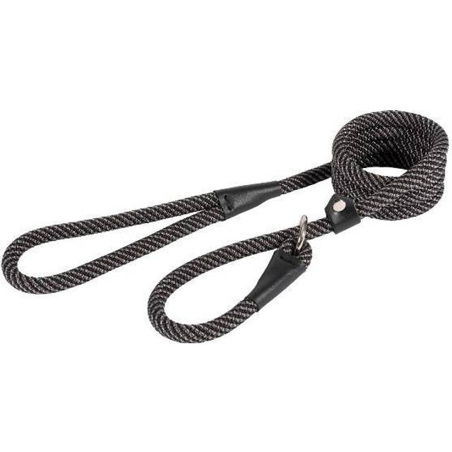 Deluxe Slip Rope Lead - Black/Grey - Ancol