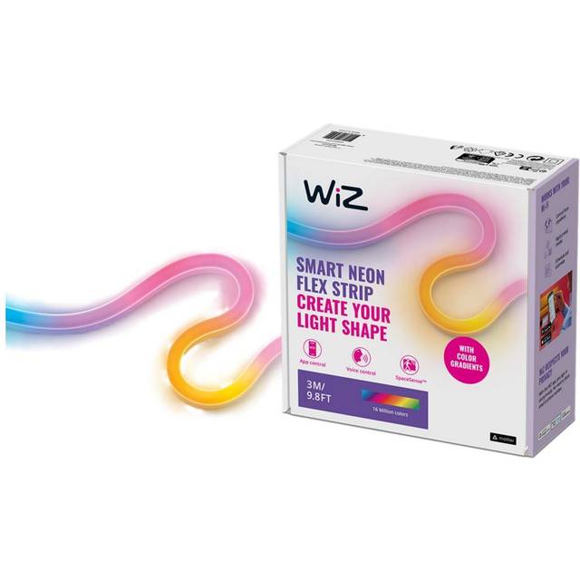 WiZ Neon Flex Ljusslinga (WiZ Color) - Smart LED belysning (WiFi och Bluetooth), 3 meter, 2700-6500 Kelvin, IP20