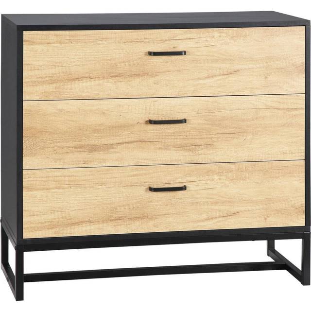 HOMCOM Chest of Drawers - 3 Drawer Unit Storage Cabinet Bedroom Living Room | TJ Hughes