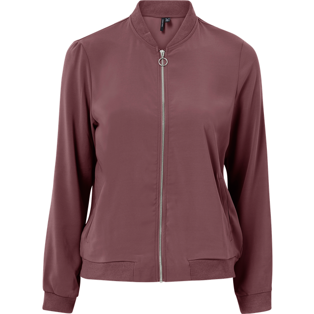 Vero Moda 'Coco' Zip Bomber Jacket - Rose Brown