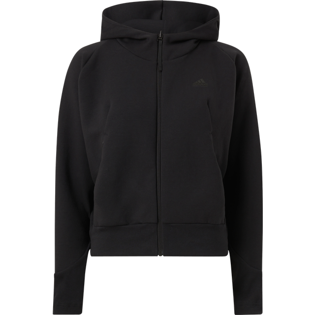 Adidas, Sweatshirts & Hoodies, Dam, M, Zip-through Sweatshirt - black (M)