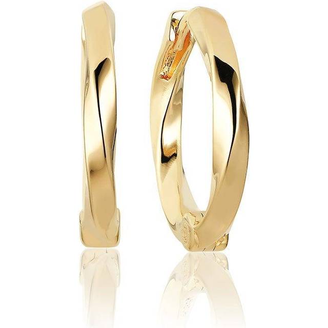 Ferrara Medio Pianura Earrings - Förgyllt-Silver Sterling 925 (Onesize)