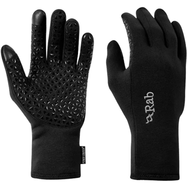 Rab Power Stretch Contact Grip Unisex Gloves - Black - L
